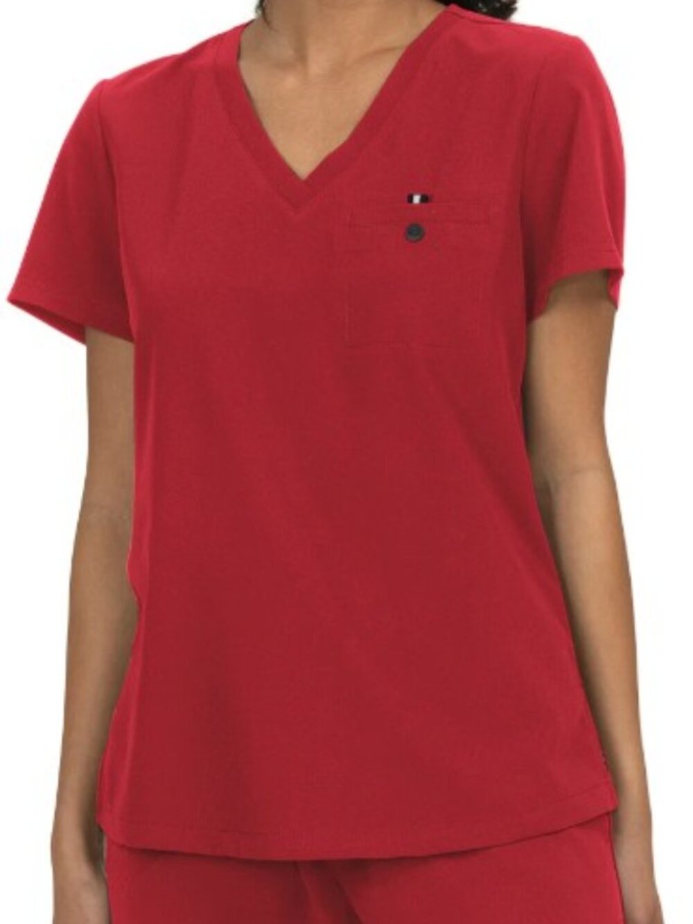 KOI Next Gen Ready to Work 1-Pocket Tuck-In Top In Ruby, Size Large *NWOT